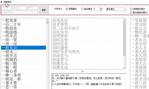 同音字成语接龙查询器