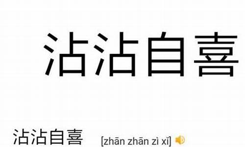 沾沾自喜的意思表示什么_沾沾自喜 的意思