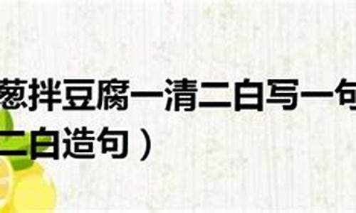 一清二白造句子一年级_一清二白造句三年级上册