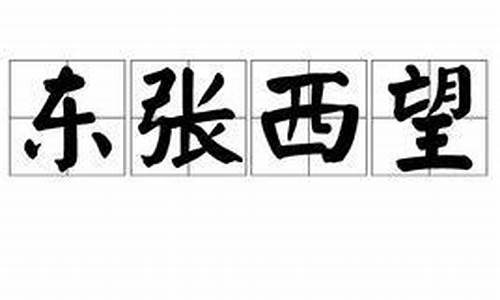 东张西望类似的成语是什么类型的_东张西望类似的成语是什么类型的成语