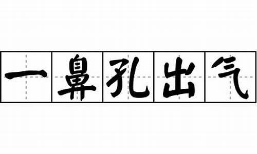 一个鼻孔出气成语_一个鼻孔出气成语是什么