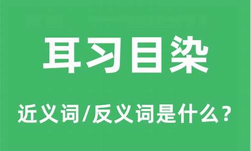 耳啥目染成语是什么_耳啥目染成语是什么